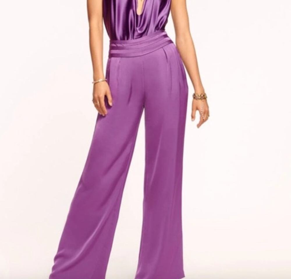 RAMY BROOK Pants NEW Size 0 Full Length Joss Pant $385 Mulberry Purple